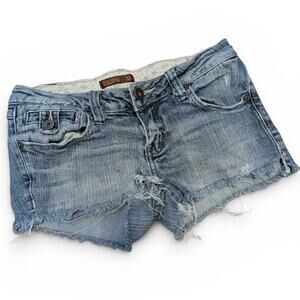 ZD 2000s Y2K Grunge Blue Denim Booty Shorts